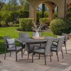 Thompson 7pc Wicker Dining Set - Christopher Knight Home -Outdoor Furniture Store GUEST 4e7736f6 1636 4e56 a15e 21901d303f45