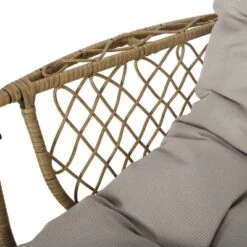 Greystone Indoor/Outdoor Wicker Hanging Chair With 8' Chain - Light Brown/Beige - Christopher Knight Home -Outdoor Furniture Store GUEST 4e8fb683 45ca 4bda 8f8a 46482f841fdf