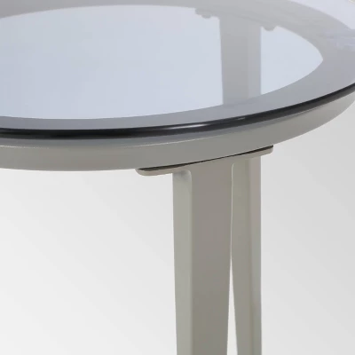 Pebble Iron Modern Side Table - Gray - Christopher Knight Home 5 Pebble Iron Modern Side Table - Gray - Christopher Knight Home - Image 3