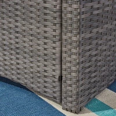 Sanger Wicker Sofa - Gray/Beige - Christopher Knight Home 5 Sanger Wicker Sofa - Gray/Beige - Christopher Knight Home - Image 3