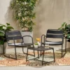 Cowan 3pc Iron Modern Chat Set - Christopher Knight Home -Outdoor Furniture Store GUEST 50535590 0955 42e8 a7c1 dbf7103d3e59