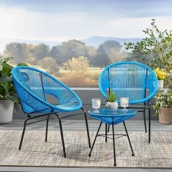 Nusa 3pc Faux Rattan Chat Set - Christopher Knight Home -Outdoor Furniture Store GUEST 50c2f662 246b 4cfe b098 b83b446a700a