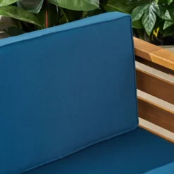 Cambridge 5pc Acacia Wood Sofa Set Teak/Dark Teal- Christopher Knight Home -Outdoor Furniture Store GUEST 51a9e67e 8f74 4e01 af5b 7a8b97dc39ab