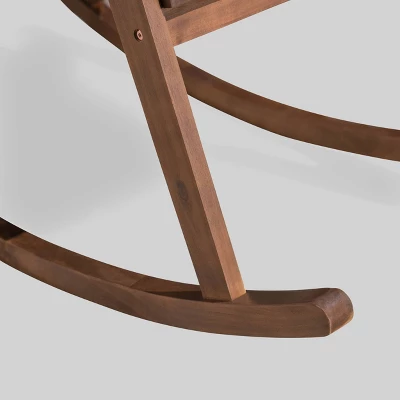 Gus Acacia Wood Patio Rocking Chair - Christopher Knight Home 6 Gus Acacia Wood Patio Rocking Chair - Christopher Knight Home - Image 4