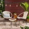 Java 3pc Faux Rattan Modern Chat Set - White - Christopher Knight Home -Outdoor Furniture Store GUEST 544ac545 5f2f 4670 8fe5 949980c86519