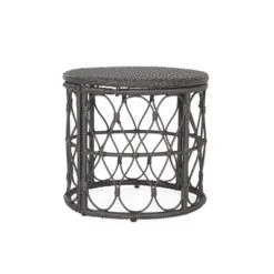 Bruce Outdoor Round Wicker Side Table Gray - Christopher Knight Home -Outdoor Furniture Store GUEST 569a90a6 dd8c 4741 b0da c3dde48a7bfd