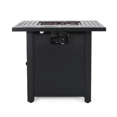Elwick Outdoor 40000 BTU Iron Square Fire Pit Black - Christopher Knight Home 7 Elwick Outdoor 40000 BTU Iron Square Fire Pit Black - Christopher Knight Home - Image 5