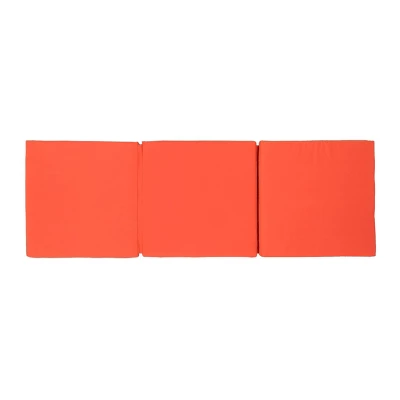 Perla 3pc Outdoor Acacia Wood Chaise Lounge Set With Cushions - Teak/Orange - Christopher Knight Home 10 Perla 3pc Outdoor Acacia Wood Chaise Lounge Set With Cushions - Teak/Orange - Christopher Knight Home - Image 8