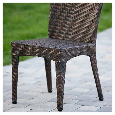 Brooke Set Of 2 Wicker Patio Chairs - Multi Brown - Christopher Knight Home 5 Brooke Set Of 2 Wicker Patio Chairs - Multi Brown - Christopher Knight Home - Image 3