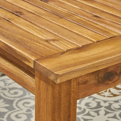 Nestor Acacia Wood Rectangle Expandable Dining Table - Natural - Christopher Knight Home 4 Nestor Acacia Wood Rectangle Expandable Dining Table - Natural - Christopher Knight Home - Image 2