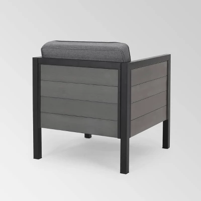 Jax 4pk Faux Wood Club Chair - Gray - Christopher Knight Home 3 Jax 4pk Faux Wood Club Chair - Gray - Christopher Knight Home