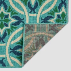 Jada Geometric Outdoor Rug Blue/Green - Christopher Knight Home -Outdoor Furniture Store GUEST 5c4b5d3d 7213 4e9d 8986 14185f9bbcbd