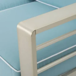 Cape Coral 2pc Aluminum Patio Loveseat & Coffee Table Set - Light Teal - Christopher Knight Home -Outdoor Furniture Store GUEST 601963e6 efaf 4516 860c b21e34f2f1f0