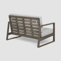 Belgian 4pc Acacia Wood Chat Set - Gray/Light Gray - Christopher Knight Home -Outdoor Furniture Store GUEST 61abb89c 8af0 4569 a9a4 eb5853efb2fa