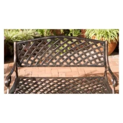 Cozumel Cast Aluminum Patio Bench - Antique Copper - Christopher Knight Home 7 Cozumel Cast Aluminum Patio Bench - Antique Copper - Christopher Knight Home -Outdoor Furniture Store GUEST 62078412 91a5 440e 8a33 d149d63df30c