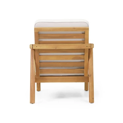 4pk Verdugo Outdoor Acacia Wood 4 Seater Chat Set With Cushions Beige/Teak - Christopher Knight Home 3 4pk Verdugo Outdoor Acacia Wood 4 Seater Chat Set With Cushions Beige/Teak - Christopher Knight Home