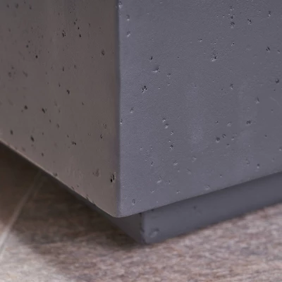 Aidan Rectangle 40" Lightweight Concrete Gas Fire Pit - Dark Gray - Christopher Knight Home 6 Aidan Rectangle 40" Lightweight Concrete Gas Fire Pit - Dark Gray - Christopher Knight Home - Image 4