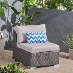 Santa Rosa Wicker Patio Accent Chair - Gray - Christopher Knight Home