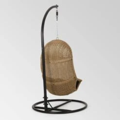 Ripley Outdoor Wicker Hanging Chair With Stand - Light Brown/Dark Gray - Christopher Knight Home 15 Ripley Outdoor Wicker Hanging Chair With Stand - Light Brown/Dark Gray - Christopher Knight Home -Outdoor Furniture Store GUEST 62d6a488 3005 496c afba 828ec2c7b38f
