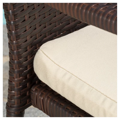 Corsica 3pc All-Weather Wicker Patio Chair Set - Brown - Christopher Knight Home 4 Corsica 3pc All-Weather Wicker Patio Chair Set - Brown - Christopher Knight Home - Image 2