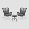 3pc Acuna Wicker Patio Chat Set Gray - Christopher Knight Home -Outdoor Furniture Store GUEST 63f80b25 6d41 4fa2 af11 a39fea6aaaea