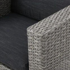 Maxwell 5pc Wicker Club Chair And Square Fire Pit Set - Mixed Black/Dark Gray - Christopher Knight Home -Outdoor Furniture Store GUEST 64d84668 96b5 40a1 8bd8 9414eb43c118