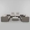 Santa Rosa 9pc Wicker Patio Sectional Sofa Set - Gray/Silver - Christopher Knight Home -Outdoor Furniture Store GUEST 64fcf262 a772 43ea a938 ca89690992eb