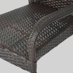 Littleton 3pc All-Weather Wicker Patio Stacking Chair Chat Set - Brown - Christopher Knight Home -Outdoor Furniture Store GUEST 6681a707 e03d 4f2c 80b0 4a133383029e