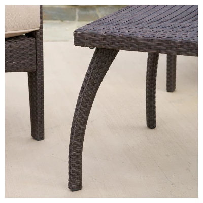 Honolulu Outdoor 4pc Wicker Seating Set And Cushions - Christopher Knight Home 4 Honolulu Outdoor 4pc Wicker Seating Set And Cushions - Christopher Knight Home - Image 2