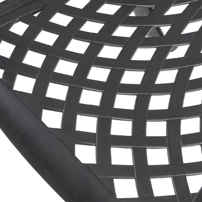 Aviary 9pc Aluminum Dining Set - Antique Matte Black - Christopher Knight Home 8 Aviary 9pc Aluminum Dining Set - Antique Matte Black - Christopher Knight Home - Image 6