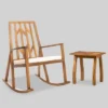 Nuna 2pc Acacia Wood Patio Rocking Chair Set - Teak/Cream - Christopher Knight Home -Outdoor Furniture Store GUEST 6a690089 5022 4cae 99a9 878d35a584a0