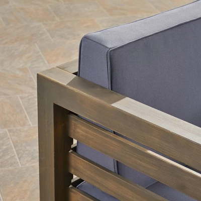 Oana 5pc Acacia Sectional Sofa Seating Set - Christopher Knight Home 4 Oana 5pc Acacia Sectional Sofa Seating Set - Christopher Knight Home - Image 2