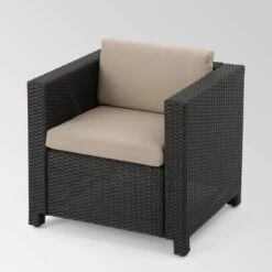 Puerta 5pc Wicker Sofa Chat Set - Dark Brown/Beige - Christopher Knight Home -Outdoor Furniture Store GUEST 6b8bfd8d d72d 43f8 99ee 850300b86ddd