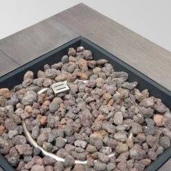 Ellington Outdoor Wood Patterned Square Gas Fire Pit - Gray - Christopher Knight Home -Outdoor Furniture Store GUEST 6ba2a119 c5e1 48c4 b384 fa595c769cfd