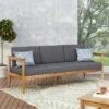 Magnolia Patio Acacia Wood 3 Seater Sofa - Teak/Dark Gray - Christopher Knight Home -Outdoor Furniture Store GUEST 6cb76c1b 9788 4a68 9994 c4cb1a2a7cdd