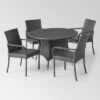 Pala 5pc Wicker Contemporary Dining Set Gray - Christopher Knight Home