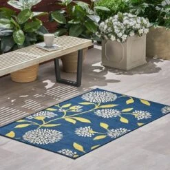 Viola Floral Outdoor Rug Blue/Green - Christopher Knight Home -Outdoor Furniture Store GUEST 6dec8e33 a008 4331 9b4c ae9d39035236