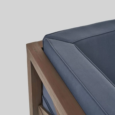 8pc Brava Acacia Sectional Patio Sofa Set -Gray Christopher Knight Home 5 8pc Brava Acacia Sectional Patio Sofa Set -Gray Christopher Knight Home - Image 3