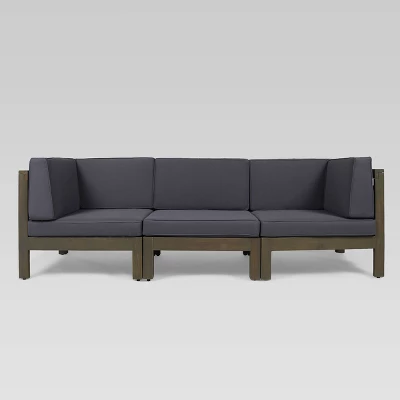 Brava 3pc Acacia Modular Sofa - Christopher Knight Home 6 Brava 3pc Acacia Modular Sofa - Christopher Knight Home - Image 4