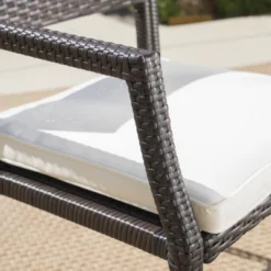 Sherman Oaks 6pc Aluminum/Wicker Patio Dining Set - Brown/White - Christopher Knight Home -Outdoor Furniture Store GUEST 6e9fed49 ee50 4737 987e 73c485d45a11