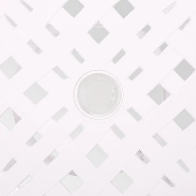 Phoenix Square Cast Aluminum Dining Table - White - Christopher Knight Home 4 Phoenix Square Cast Aluminum Dining Table - White - Christopher Knight Home - Image 2