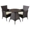 Melissa 3-piece Wicker Patio Bistro Set With Cushions - Brown - Christopher Knight Home -Outdoor Furniture Store GUEST 717b1065 df4c 4cbb bede 08a42b0597c1