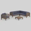 Oana 5pc Acacia Sectional Sofa Seating Set - Christopher Knight Home -Outdoor Furniture Store GUEST 7207773b e708 4034 92fc 47aadb6ce965