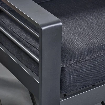 Cape Coral 3pc Aluminum And Rectangular MGO Fire Table Set - Gray - Christopher Knight Home 9 Cape Coral 3pc Aluminum And Rectangular MGO Fire Table Set - Gray - Christopher Knight Home - Image 7