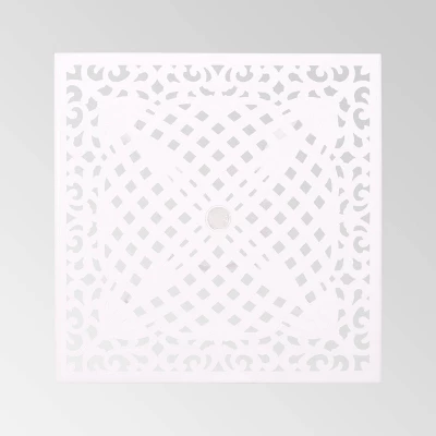 Phoenix Square Cast Aluminum Dining Table - White - Christopher Knight Home 7 Phoenix Square Cast Aluminum Dining Table - White - Christopher Knight Home - Image 5