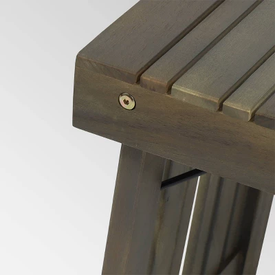 Kyoto Acacia Wood Folding Side Table - Gray - Christopher Knight Home 8 Kyoto Acacia Wood Folding Side Table - Gray - Christopher Knight Home - Image 6