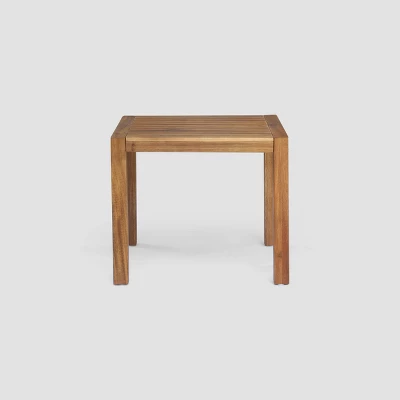 Leah 3pc Acacia Wood Chat Set - Brown/Dark Teal - Christopher Knight Home 4 Leah 3pc Acacia Wood Chat Set - Brown/Dark Teal - Christopher Knight Home - Image 2