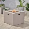 Aidan Square 31" Lightweight Concrete Gas Fire Pit - Light Gray - Christopher Knight Home -Outdoor Furniture Store GUEST 74e4666b 3d98 432e b9fa 36f5b82e550e