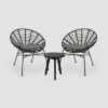 Kingston 3pc Acacia Wood Chat Set - Gray/Dark Gray - Christopher Knight Home -Outdoor Furniture Store GUEST 769e35e7 d14d 42f7 be54 dd1455f97b85