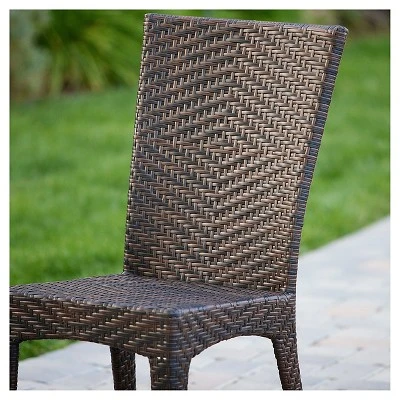 Brooke Set Of 2 Wicker Patio Chairs - Multi Brown - Christopher Knight Home 4 Brooke Set Of 2 Wicker Patio Chairs - Multi Brown - Christopher Knight Home - Image 2